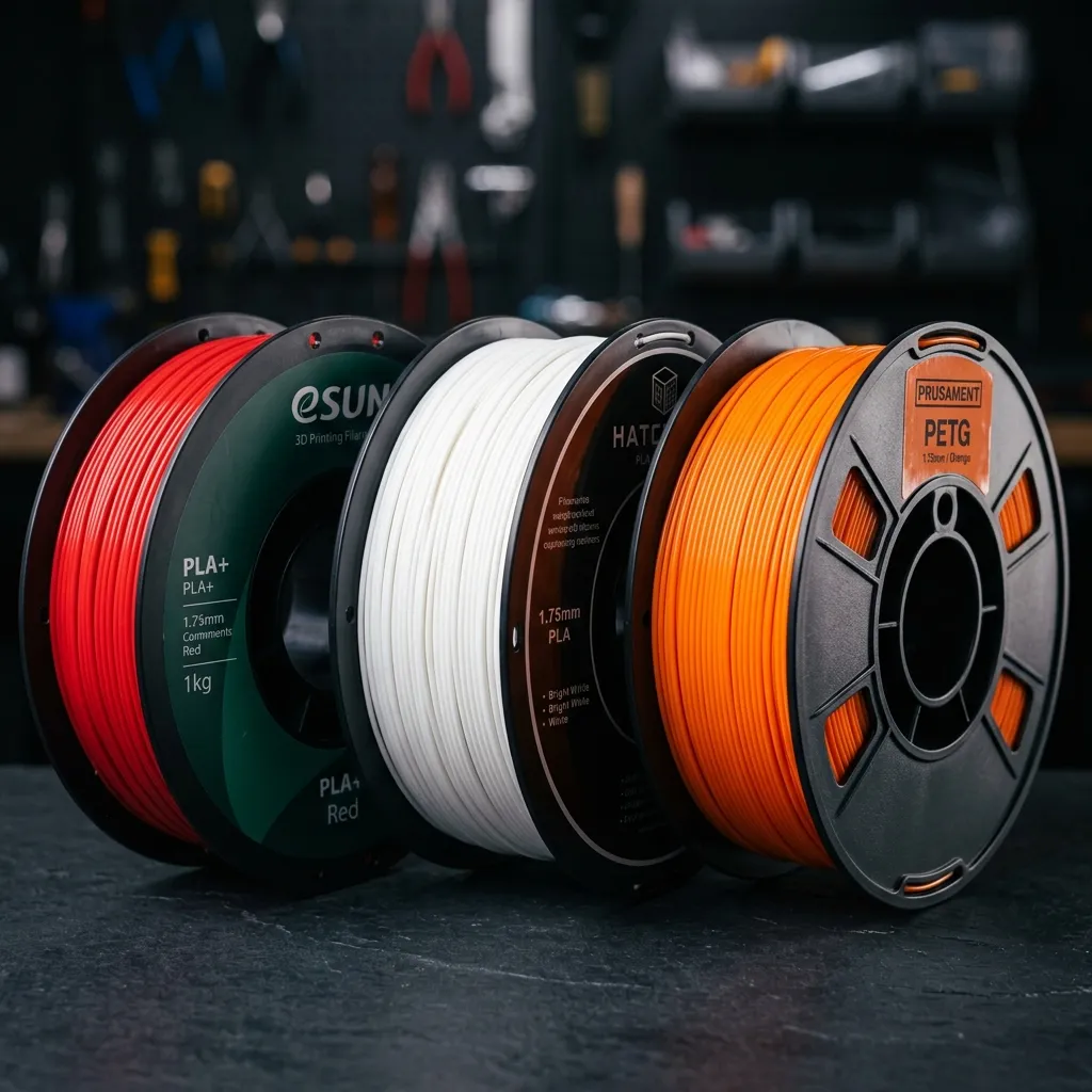 Colourful filament spools